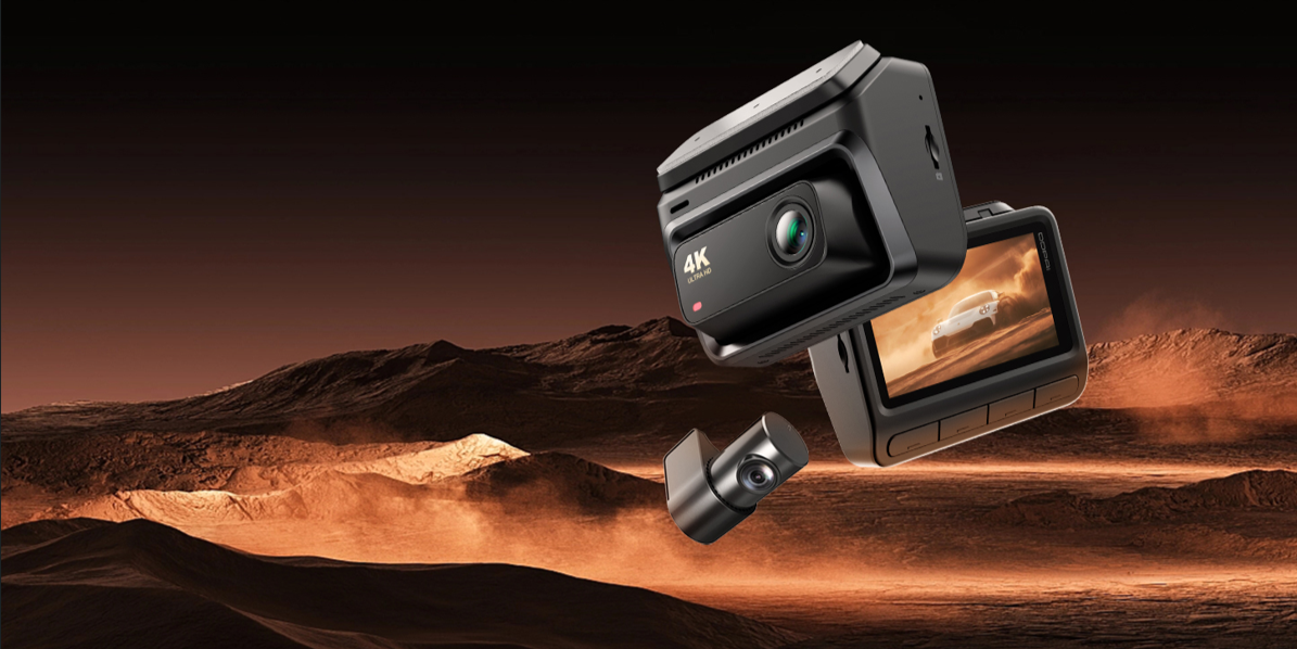 DDPAI Z60 2026 Dual – přední kamera s displejem a zadní kamera